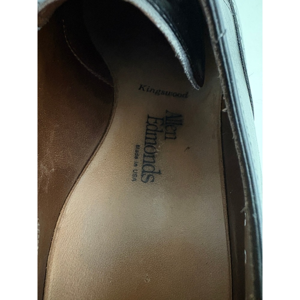Allen Edmonds Kingswood Wingtip Derby Dress Shoes Men's Size 9.5 Black Leather - Picture 8 of 16